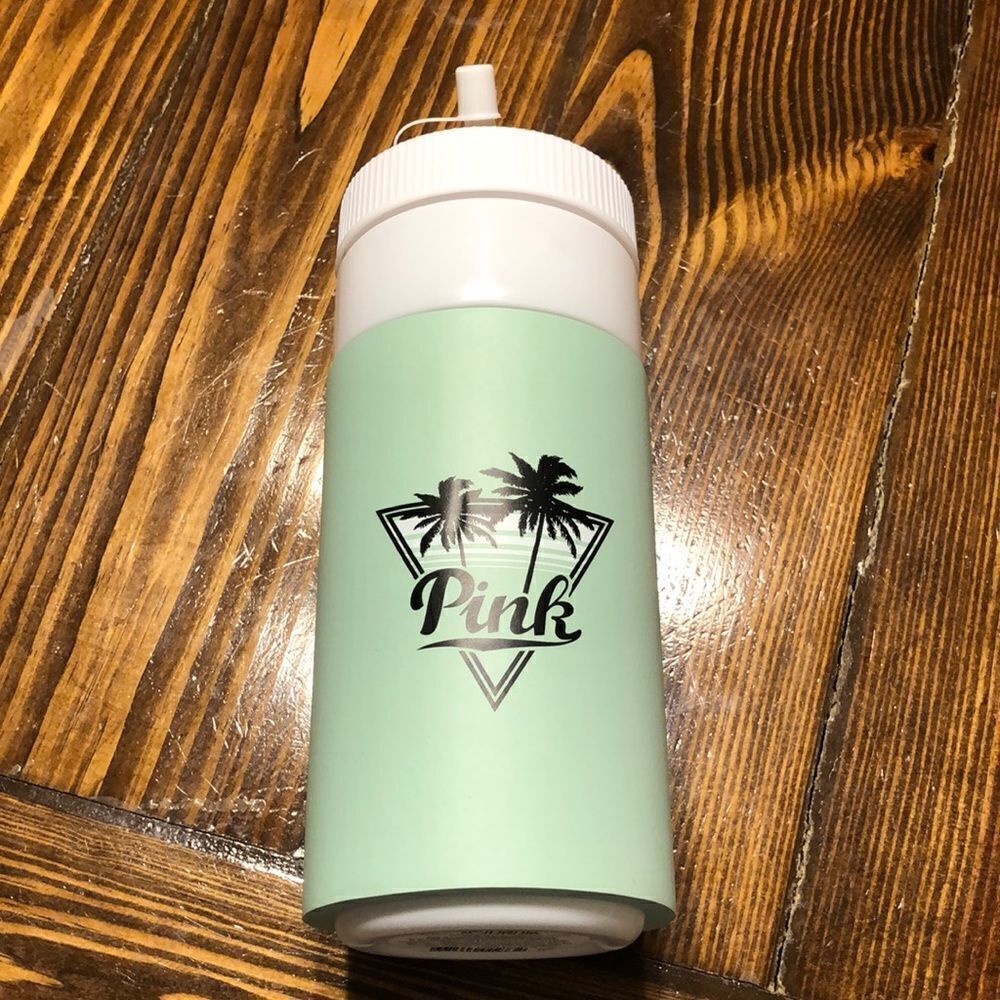 Pink Retro Water-bottle Mint green and Black